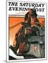 "London Coach" Saturday Evening Post Cover, December 5,1925-Norman Rockwell-Mounted Giclee Print
