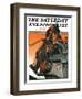 "London Coach" Saturday Evening Post Cover, December 5,1925-Norman Rockwell-Framed Giclee Print