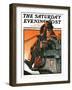 "London Coach" Saturday Evening Post Cover, December 5,1925-Norman Rockwell-Framed Giclee Print