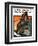 "London Coach" Saturday Evening Post Cover, December 5,1925-Norman Rockwell-Framed Premium Giclee Print