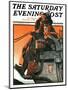 "London Coach" Saturday Evening Post Cover, December 5,1925-Norman Rockwell-Mounted Premium Giclee Print