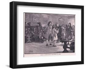 London Coffee-House in the Reign of Anne Circa Ad 1710-Henry Marriott Paget-Framed Giclee Print