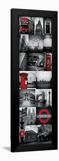 London - Collage-null-Framed Poster