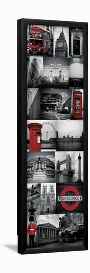 London - Collage-null-Framed Poster