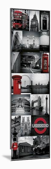 London - Collage-null-Mounted Poster