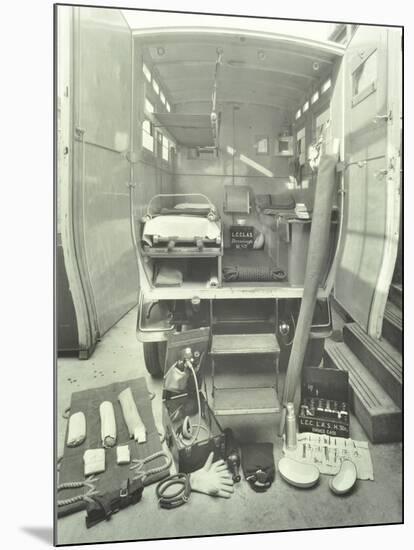 London County Council Ambulance Interior and Equipment, 1925-null-Mounted Photographic Print