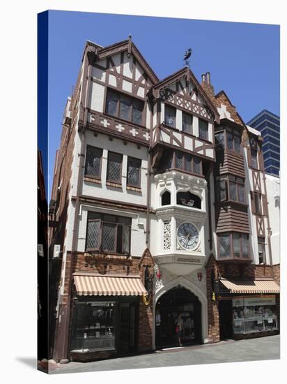 London Court, a Mock-Tudor Shopping Arcade, Built 1937, Hay Street, Perth, Western Australia, Austr-Stuart Forster-Stretched Canvas