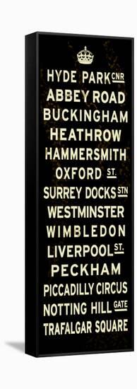 London Crown Sign-null-Framed Stretched Canvas