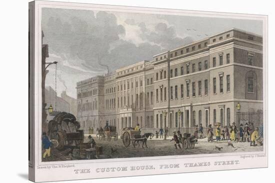 London Custom House-Thomas H Shepherd-Stretched Canvas