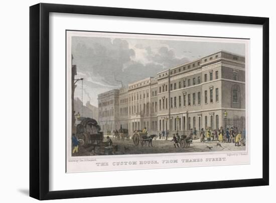 London Custom House-Thomas H Shepherd-Framed Art Print