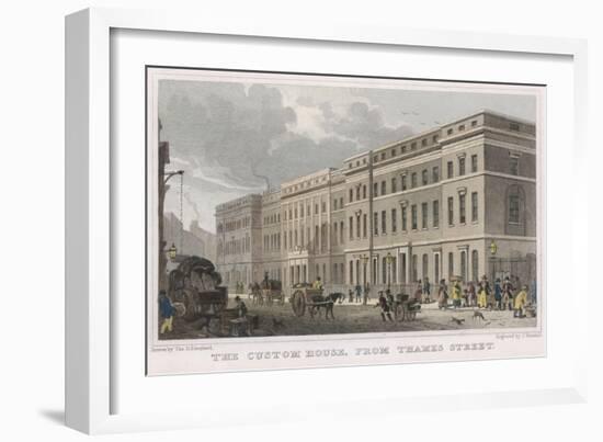 London Custom House-Thomas H Shepherd-Framed Art Print