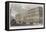 London Custom House-Thomas H Shepherd-Framed Stretched Canvas