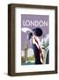 London - Dave Thompson Contemporary Travel Print-Dave Thompson-Framed Giclee Print