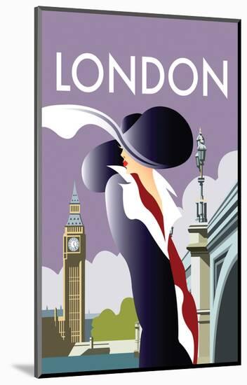 London - Dave Thompson Contemporary Travel Print-Dave Thompson-Mounted Giclee Print