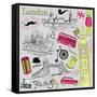 London Doodles-Alisa Foytik-Framed Stretched Canvas