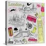 London Doodles-Alisa Foytik-Stretched Canvas