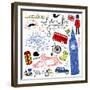 London Doodles-Alisa Foytik-Framed Premium Giclee Print