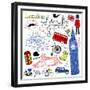 London Doodles-Alisa Foytik-Framed Premium Giclee Print