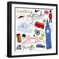 London Doodles-Alisa Foytik-Framed Art Print