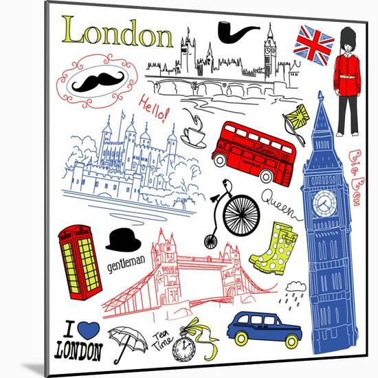 London Doodles-Alisa Foytik-Mounted Art Print