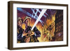 London During the Blitz-Harry Green-Framed Giclee Print