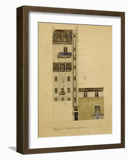 London, Elevation of Proposed Studio in Glebe Place and Upper Cheyne Walk, 1920-Charles Rennie Mackintosh-Framed Giclee Print