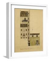 London, Elevation of Proposed Studio in Glebe Place and Upper Cheyne Walk, 1920-Charles Rennie Mackintosh-Framed Giclee Print