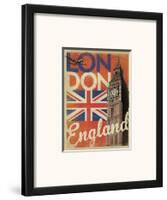 London, England (Flag)-Anderson Design Group-Framed Art Print