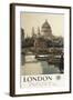 London, England - Great Western Railway St. Paul's Travel Poster-Lantern Press-Framed Art Print