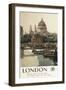 London, England - Great Western Railway St. Paul's Travel Poster-Lantern Press-Framed Premium Giclee Print
