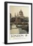 London, England - Great Western Railway St. Paul's Travel Poster-Lantern Press-Framed Premium Giclee Print