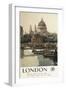 London, England - Great Western Railway St. Paul's Travel Poster-Lantern Press-Framed Premium Giclee Print