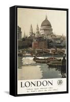 London, England - Great Western Railway St. Paul's Travel Poster-Lantern Press-Framed Stretched Canvas