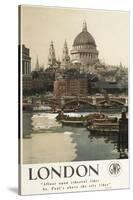 London, England - Great Western Railway St. Paul's Travel Poster-Lantern Press-Stretched Canvas