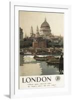 London, England - Great Western Railway St. Paul's Travel Poster-Lantern Press-Framed Art Print