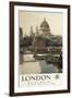 London, England - Great Western Railway St. Paul's Travel Poster-Lantern Press-Framed Art Print