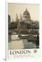 London, England - Great Western Railway St. Paul's Travel Poster-Lantern Press-Framed Art Print