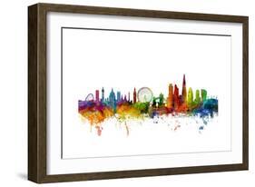 London England Skyline-Michael Tompsett-Framed Art Print