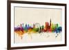 London England Skyline-Michael Tompsett-Framed Art Print