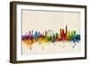 London England Skyline-Michael Tompsett-Framed Art Print