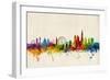 London England Skyline-Michael Tompsett-Framed Art Print