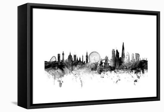 London England Skyline-Michael Tompsett-Framed Stretched Canvas