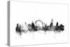 London England Skyline-Michael Tompsett-Stretched Canvas