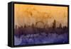 London England Skyline-Michael Tompsett-Framed Stretched Canvas