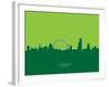 London England Skyline-Michael Tompsett-Framed Art Print