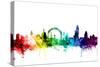 London England Skyline-Michael Tompsett-Stretched Canvas