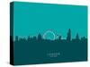 London England Skyline-Michael Tompsett-Stretched Canvas