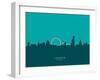 London England Skyline-Michael Tompsett-Framed Art Print