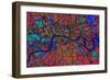 London England Street Map-Michael Tompsett-Framed Art Print