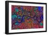 London England Street Map-Michael Tompsett-Framed Art Print